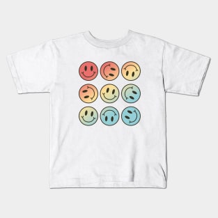 Smiley Face Pattern Kids T-Shirt